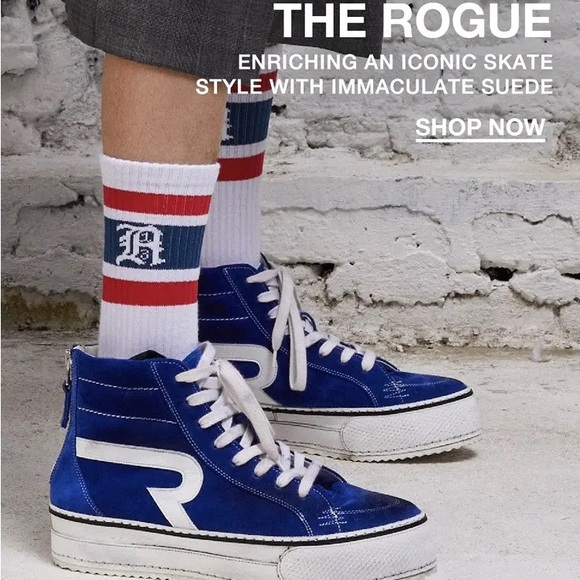 R13 Rogue Sneaker – Bright Blue Suede - Picture 2 of 9